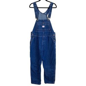 Vintage Key Carpenter Cotton Denim Overalls Size 18 Short